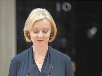  ?? AFP ?? Después del anuncio de la renuncia de Liz Truss, Reino Unido se encamina a su quinto primer ministro en seis años