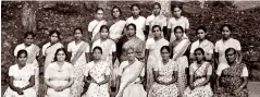  ?? ?? Staff picture from the 60s: With the first Lankan Principal Ms. Ebenezer Doss