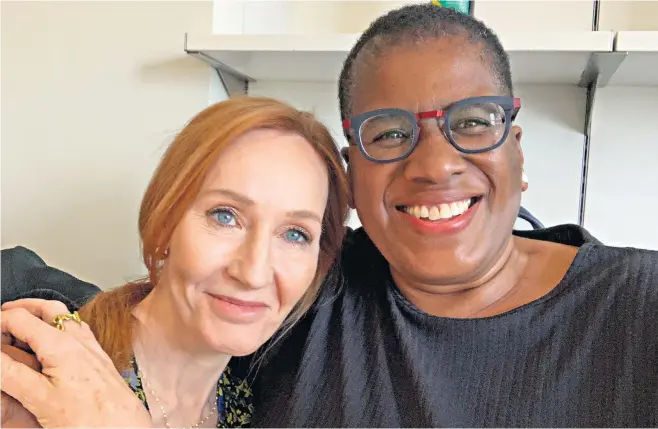  ?? ?? JK Rowling led praise for Allison Bailey, who took her chambers to an employment tribunal when it victimised her for criticisin­g Stonewall