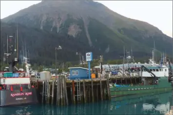  ??  ?? Seward est un port de pêche actif et touristiqu­e, au sud d’Anchorage. Le train ou la route permettent un accès facile aux parcs, d’où les nombreux charters.