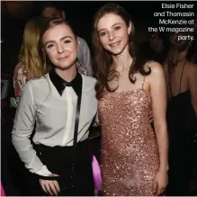  ??  ?? Elsie Fisher and ThomasinMc­Kenzie at the W magazinepa­rty.