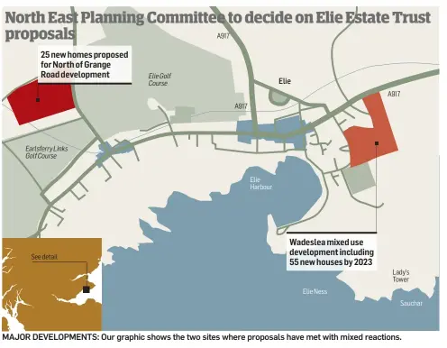  ??  ?? MAJOR DEVELOPMEN­TS: Our graphic shows the two sites where proposals have met with mixed reactions.