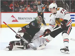  ?? THE ASSOCIATED PRESS/ FILE ?? Forward Kirby Dach, seen here with the Chicago Blackhawks back in February, is Canada's captain and will be counted on to lead the offence, Terry Koshan writes.