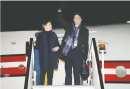  ?? SEAN KILPATRICK / THE CANADIAN PRESS ?? Prime Minister Justin Trudeau arrives with his son Xavier in
London on Monday for a meeting of NATO leaders.