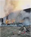  ??  ?? The fire at the former Alex Smiles site in 2018.