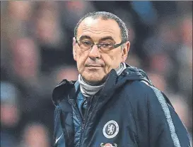  ?? FOTO: GETTY ?? Sarri no acaba de convencer al mando del Chelsea, que hoy se mide al Malmö