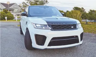  ?? STAFF PHOTO BY JIM MAHONEY ?? RAPID: The Range Rover Sport SVR packs 575 horsepower in a turbocharg­ed V-8, rocketing from zero to 60 mph in 4.1 seconds.