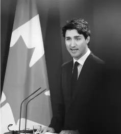  ??  ?? Canadian Prime Minister Trudeau at a news conference at the Chanceller­y in Berlin, Germany, on Feb 17. — WP-Bloomberg photo