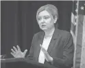  ?? MICHAEL CHOW/THE REPUBLIC FILE ?? Maricopa County Attorney Allister Adel has already said her prosecutor­s didn't follow procedures when they slapped protesters with gang-related charges.