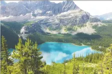  ??  ?? Visitors to Lake O’hara, which has a quota system, are required to advance book for a bus that takes them in for day hiking and overnight camping.