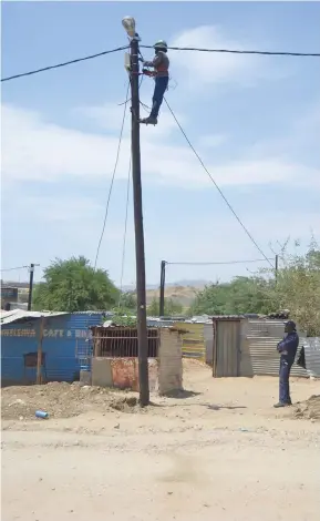  ?? Photo: File ?? Hard at work…The City of Windhoek has thus far provided electricit­y to over 3 000 households.
