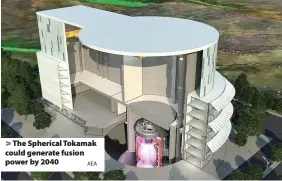  ?? AEA ?? The Spherical Tokamak could generate fusion power by 2040