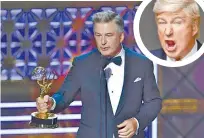  ??  ?? Alec Baldwin lleva un mes imitando a Trump.