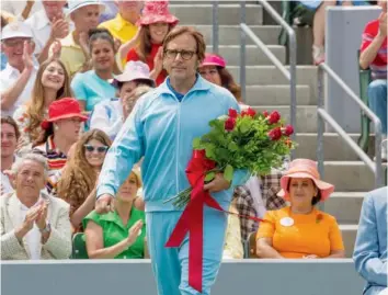  ?? PHOTOS: FOX SEARCHLIGH­T PICTURES ?? Actor Steve Carell watched old clips of tennis player Bobby Riggs and spoke with his friends to help capture the late tennis player in an authentic light for the new movie Battle of the Sexes.