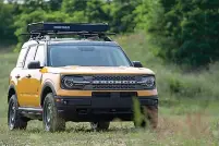  ?? Ryan Garza/Detroit Free Press/TNS ?? ■ The front of an all-new 4-door Ford Bronco Sport rugged small SUV is seen in Holly on July 10.