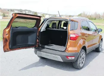  ??  ?? The EcoSport packs in 592 litres of cargo space behind the second row.