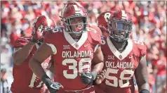  ?? File, Sue Ogrocki / AP ?? Oklahoma fullback Dimitri Flowers (36) said, “I’m not used like a lot of fullbacks in the country, and that just goes to attribute to coach (Lincoln) Riley and how smart he is on the offensive side of the ball. It’s kind of crazy to see that we play...