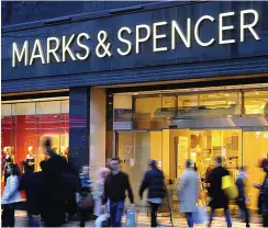  ??  ?? FEAST: M&S shares jumped as food sales rose nearly 11 per cent