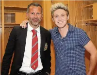  ??  ?? Niall also caught up with assistant boss Ryan Giggs