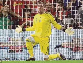  ??  ?? Rangers goalkeeper Allan McGregor set a new record of European appearance­s for a Rangers goalkeeper.