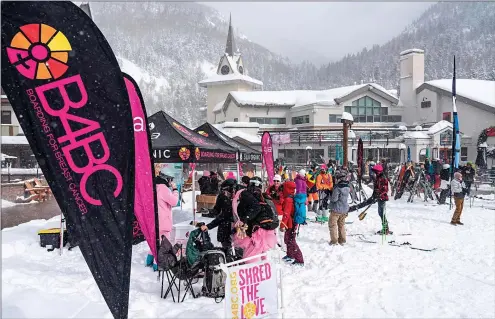  ?? COURTESY PHOTO ?? Boarding for Breast Cancer (B4BC) comes to Taos Ski Valley.