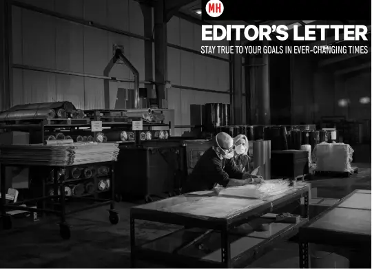  ??  ?? THE HOME GUARD WORKERS COUNT AND PACKAGE DISPOSABLE MEDICAL APRONS AT INTERFLEX IN NOTTINGHAM­SHIRE