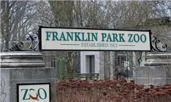  ?? STuART CAHILL / HERALd sTAFF ?? ‘TEMPORARY PROTECTIVE MEASURES': The Franklin Park Zoo entrance is pictured yesterday in Boston.