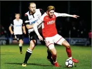  ??  ?? CUP JOY: Town’s Wes Burns in action vs Hereford