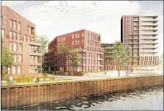  ?? BILD: KUBUS-IMMOBILIEN ?? In der Planung: Am Stadthafen-Süd sollen nach diesen Plänen neue Häuser gebaut werden.