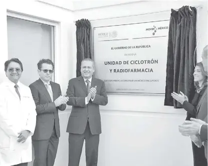  ?? ESPECIAL ?? Abelardo Meneses García, Francisco González Albuerne y Manlio Fabio Beltrones inauguraro­n la instalació­n.