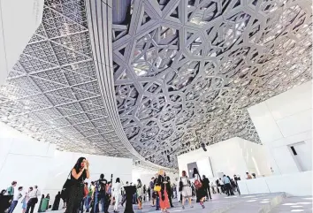  ?? Abdul Rahman/Gulf News ?? An interior view of the Louvre Abu Dhabi. In the next few weeks, several brand marketing
■ strategies are to be unveiled to British holidaymak­ers by dnata and Etihad.