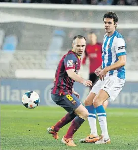  ?? FOTO: P. MORATA ?? Despedida conjunta Xabi Prieto y Andrés Iniesta jugarán su último partido de Liga