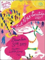  ?? IMAGE PROVIDED ?? This year’s First Night Saratoga poster was designed by creative director Meaghan Golden of Glens Falls along with Brooklynba­sed illustrato­r Charlotte Noruzi.