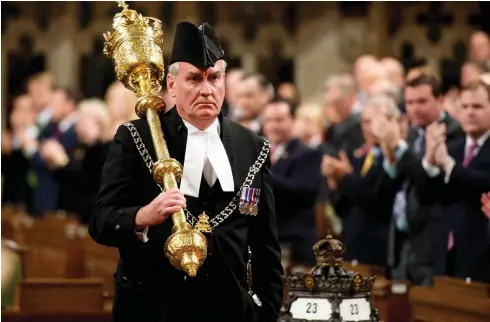  ?? ADRIAN WYLD THE CANADIAN PRESS ?? Former sergeant-at-arms Kevin Vickers is known primarily for his role in stopping a gunman’s attack on Parliament Hill in 2014.