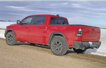  ?? ?? A 48-volt mild hybrid technology is a boost to the Ram Rebel Hemi V-8.