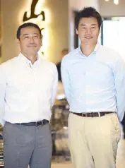  ??  ?? Tsuyoshi Nino and Fumihiko Nishide.