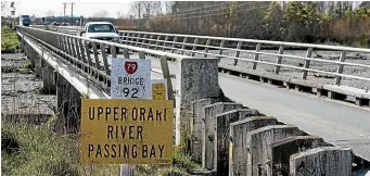  ??  ?? There is widespread support for the two-laning of the Upper Orari bridge.