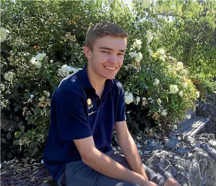  ?? KAROLINE TUCKEY ?? Having searched out silver, Taihape Area School pupil John Geraghty will be working on his gold Duke of Edinburgh Hillary Award this year.