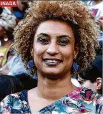  ??  ?? A vereadora Marielle Franco (PSOL), em evento em janeiro deste ano; parlamenta­r foi morta em março