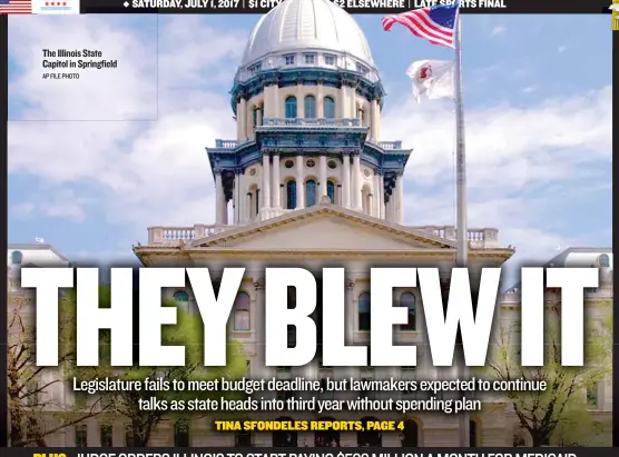  ?? AP FILE PHOTO ?? The Illinois State Capitol in Springfiel­d