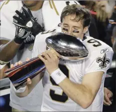  ?? AP file photo ?? Saints quarterbac­k Drew Brees