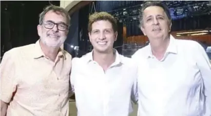  ?? ?? Secretário Ricardo Mello, prefeito João Campos e presidente da Fundação de Cultura do Recife Marcelo Canuto, em evento