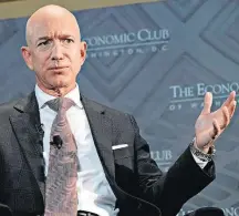  ?? ANDREW HARRER/WASHINGTON POST ?? Bolsa. Jeff Bezos amarga perda de US$ 200 bi em 45 dias