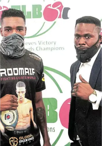  ?? Picture: VELI NHLAPO. ?? READY TO RUMBLE: Thulani Mbenge and Katembo Kuvesa at the press conference at Klipspruit Sports Centre, Soweto.