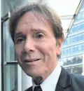  ??  ?? Suing: Sir Cliff Richard