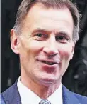  ?? ?? bUDgeT Chancellor Jeremy Hunt