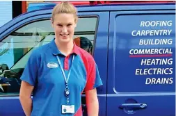  ??  ?? Tapping into new skills: Plumbing apprentice Sophie Bateup