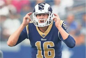  ?? TIM HEITMAN, USA TODAY SPORTS ?? Los Angeles Rams and quarterbac­k Jared Goff look like contenders.