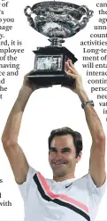  ??  ?? Roger Federer went from a volatile player to being gracious