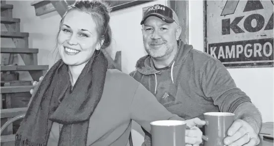  ?? Josh Healey ?? Amelia and Mike Bishop fulfilled a dream by opening The Barn Coffee & Social House in 2017. The business has since won the LQBEA hospitalit­y award.